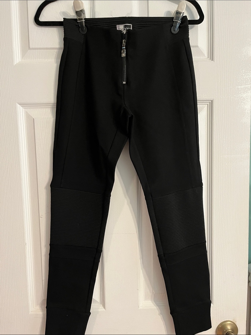Black Zipper Moto Leggings The Base